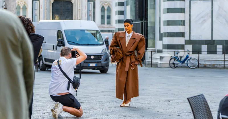 Fashion shoot, Piazza del Duomo