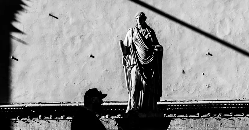 Statue and shadow