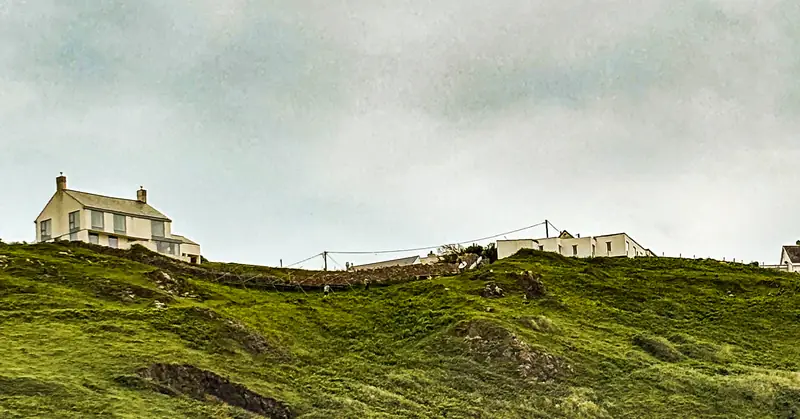 Houses along the cliff top