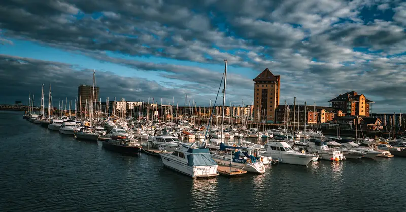 Marina in evening light